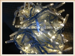 LED STRING LIGHTS 10M 100LED FLASH RUBBER CABLE CONNECTABLE