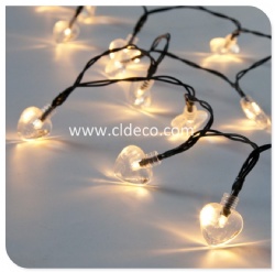 LED STRING LIGHTS WITH HEART SHAPE PVC CABLE CONNECTABLE