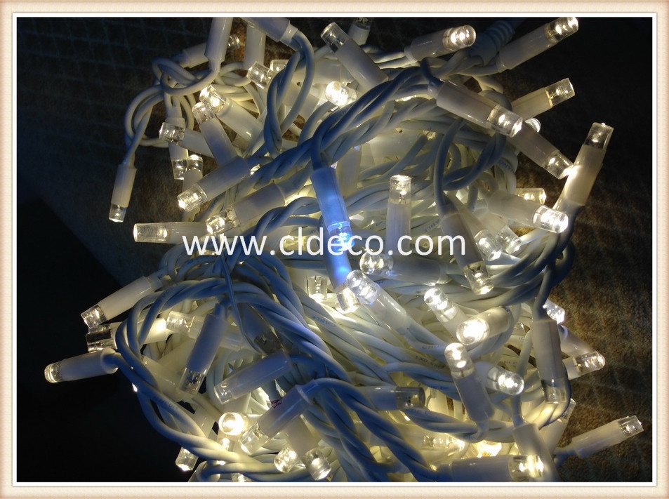 LED STRING LIGHTS 10M 100LED FLASH RUBBER CABLE CONNECTABLE