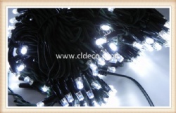 LED STRING LIGHTS 10M 100LED FLASH RUBBER CABLE CONNECTABLE
